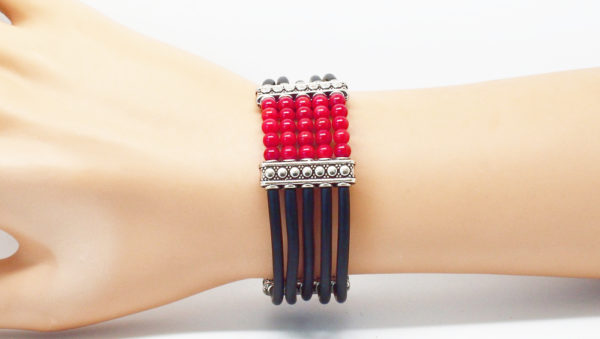 Bracelet manchette multirang hématite - Shelly – Image 5