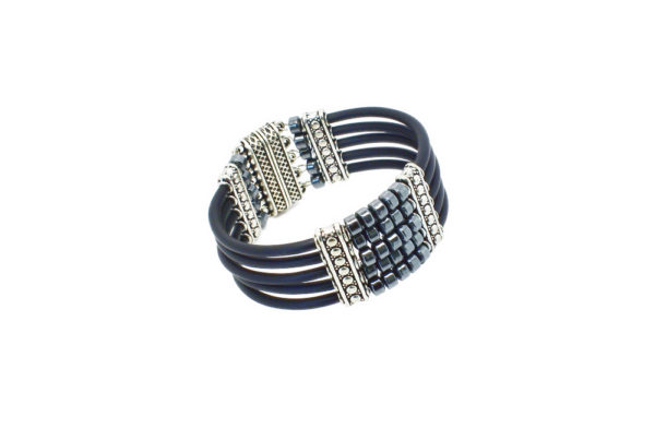 Bracelet manchette multirang hématite - Shelly – Image 2