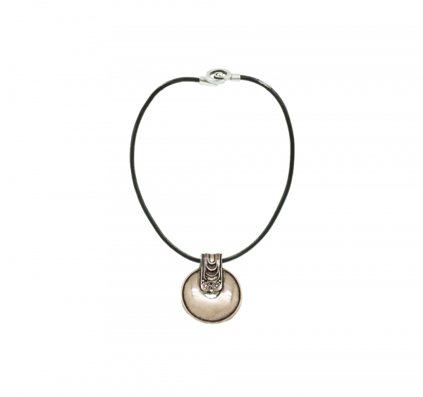 Collier pendentif ethnique argenté - Pompei – Image 2