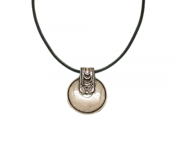 Collier pendentif ethnique argenté - Pompei – Image 3