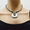 Collier pendentif ethnique argenté - Pompei – Image 4