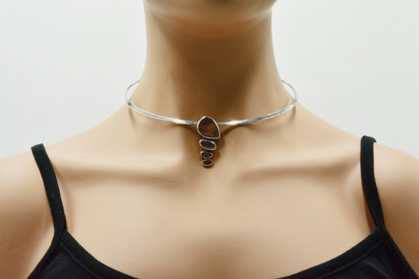 Collier en cuir pendentif bulle argenté- Mind – Image 5