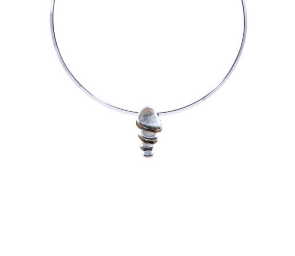 Collier en cuir pendentif bulle argenté- Mind – Image 4