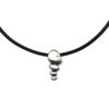 Collier en cuir pendentif bulle argenté- Mind – Image 2
