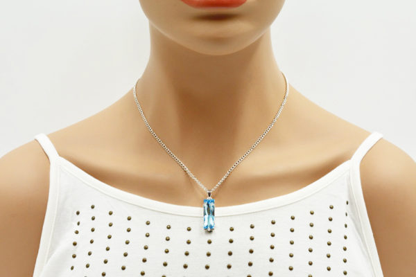 Collier pendentif rectangle Swarovski - Princesse – Image 7