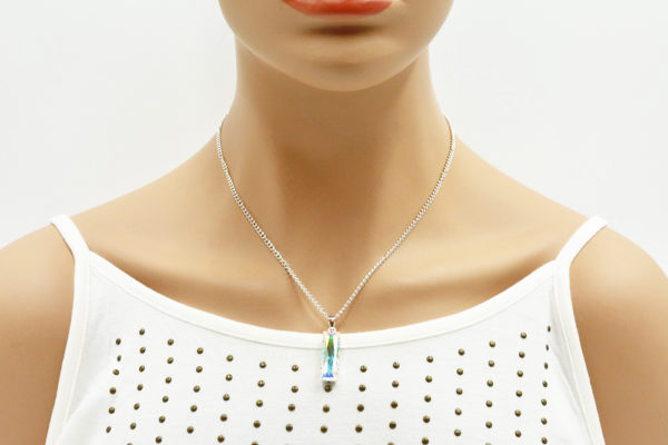 Collier pendentif rectangle cristal - Princesse – Image 2