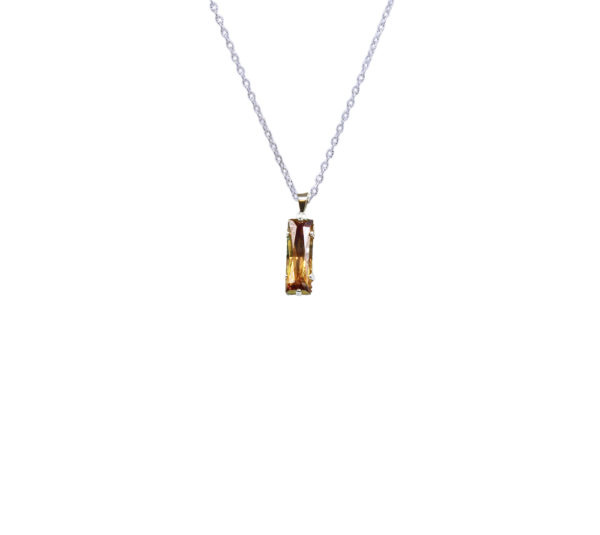 Collier pendentif rectangle cristal - Princesse – Image 3