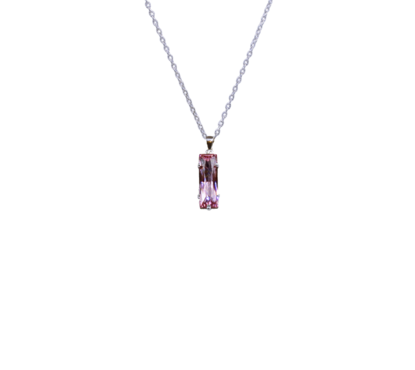 Collier pendentif rectangle Swarovski