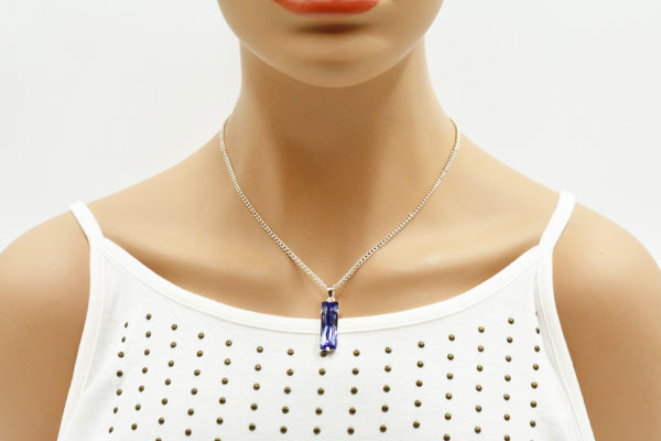 Collier pendentif rectangle Swarovski - Princesse – Image 3