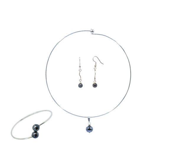 Parure collier bracelet perles  - Angeline – Image 3