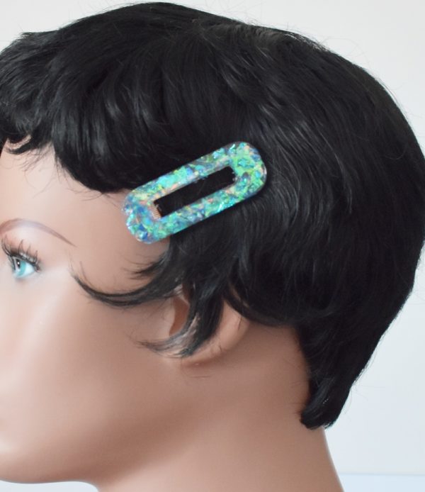Barrette cheveux résine rectangle - Crunch – Image 3