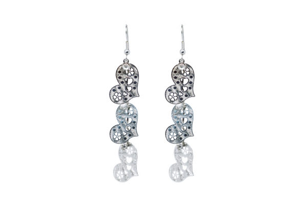 Boucles d'oreilles filigrane cœurs