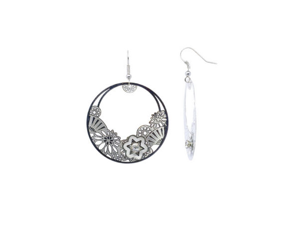 Boucles d'oreilles créoles filigranes - Spring garden – Image 2