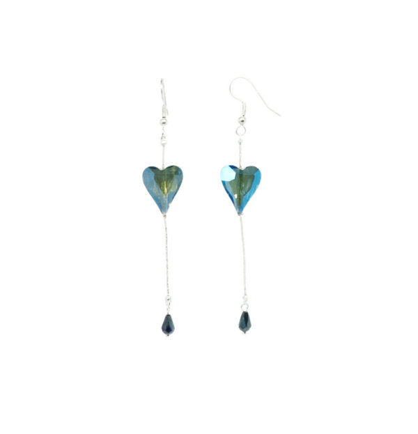 Boucles d'oreilles cœur pendant- drop of love – Image 2