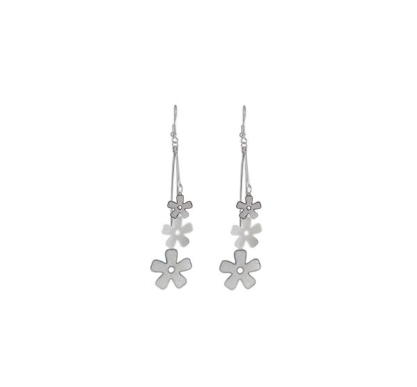 Boucles d'oreilles pendantes fleurs