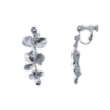 Boucles d'oreilles fleurs orchidées - Silver Flower fall – Image 2