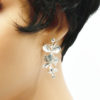 Boucles d'oreilles fleurs orchidées - Silver Flower fall – Image 3