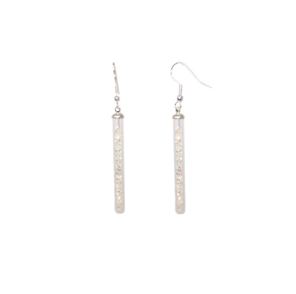 Boucles d'oreilles long tube verre - Diamante – Image 2
