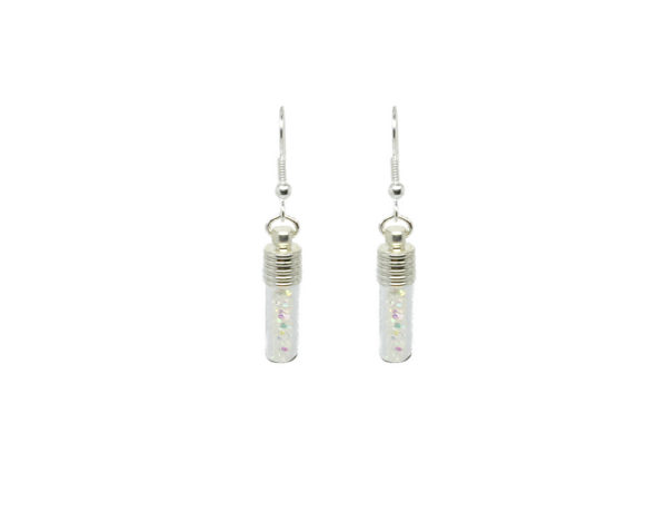 Boucles d'oreilles tube verre soufflé - Diamond – Image 4