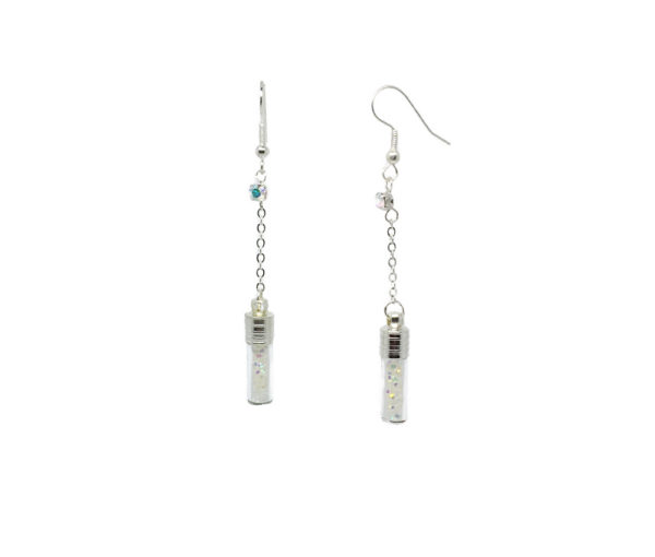 Boucles d'oreilles tube verre soufflé - Diamond – Image 2