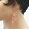 Boucles d'oreilles filigrane or rose