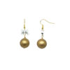 Boucles d'oreilles nœud perle dorée - Cinderella – Image 2