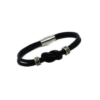 Bracelet cuir infini noir mixte - You & Me – Image 2