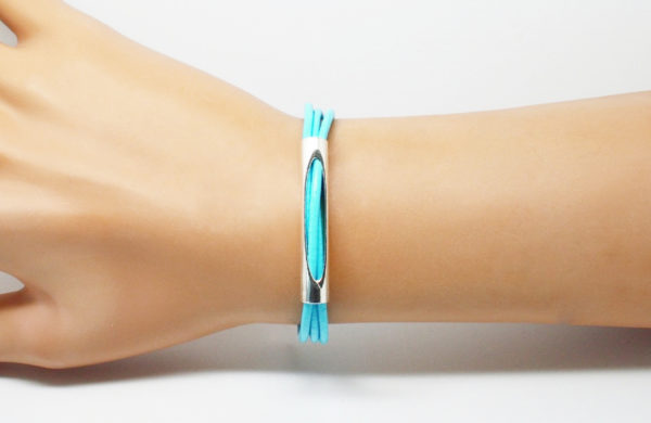Bracelet mixte cordon cuir couleur- Samba – Image 5