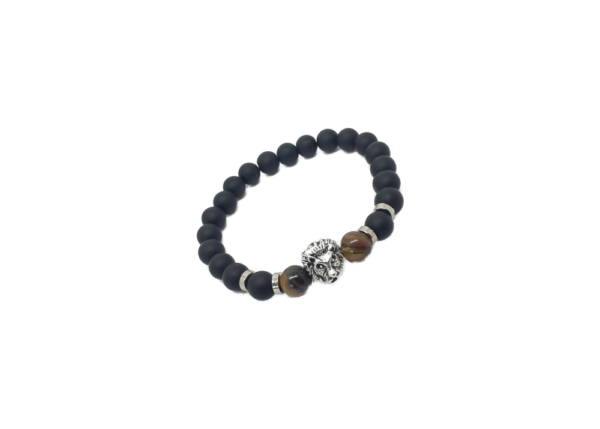 Bracelet homme perle onyx matte -wild – Image 2