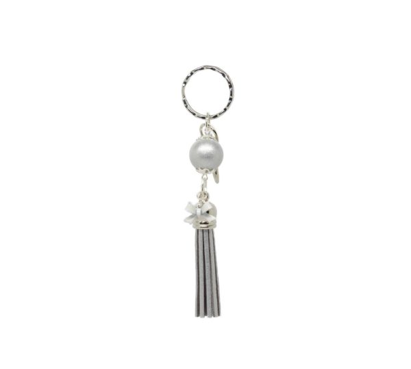Porte-clés argenté nœud et pompon - PC001 – Image 6