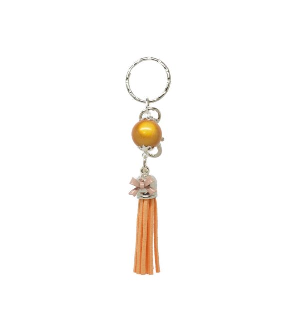 Porte-clés argenté nœud et pompon - PC001 – Image 5