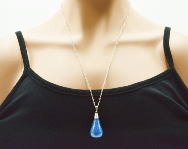 Pendentif goutte verre soufflé - Atome – Image 14