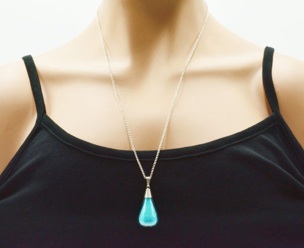 Pendentif goutte verre soufflé - Atome – Image 10