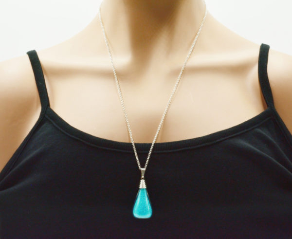 Pendentif goutte verre soufflé - Atome – Image 6