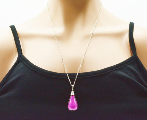 Pendentif goutte verre soufflé - Atome – Image 12