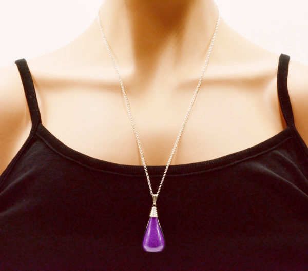 Pendentif goutte verre soufflé - Atome – Image 4