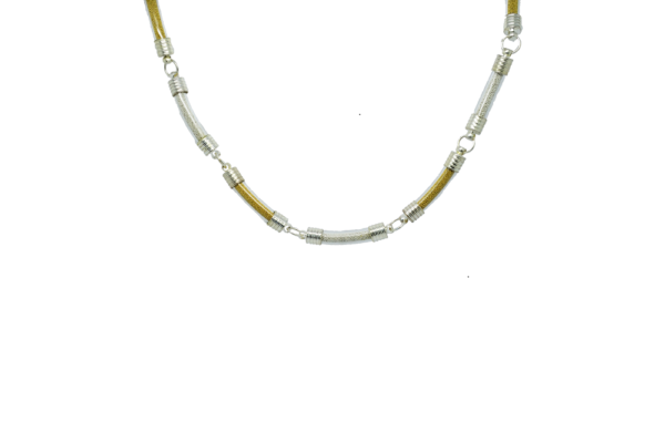 Collier tube verre soufflé