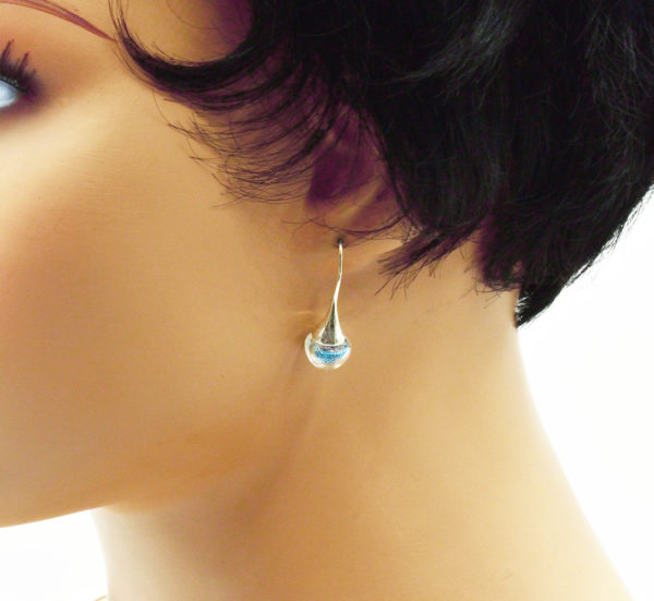 Crochets d'oreilles bulle verre -Dropatome – Image 5