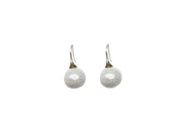 crochets d'oreilles globe en verre