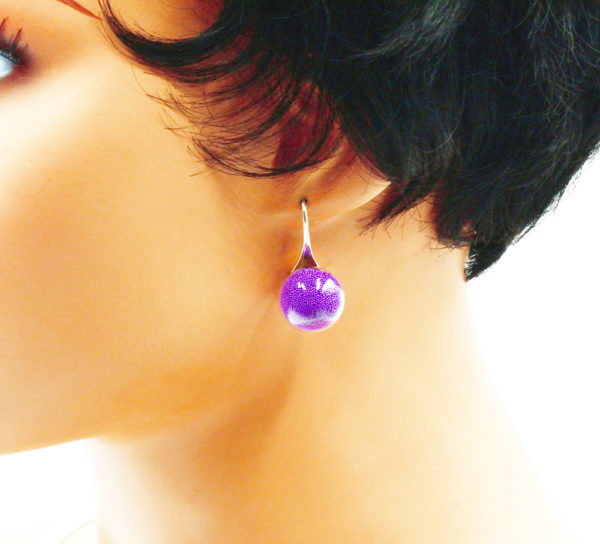 Crochets d'oreilles globe en verre - Ballatome – Image 11