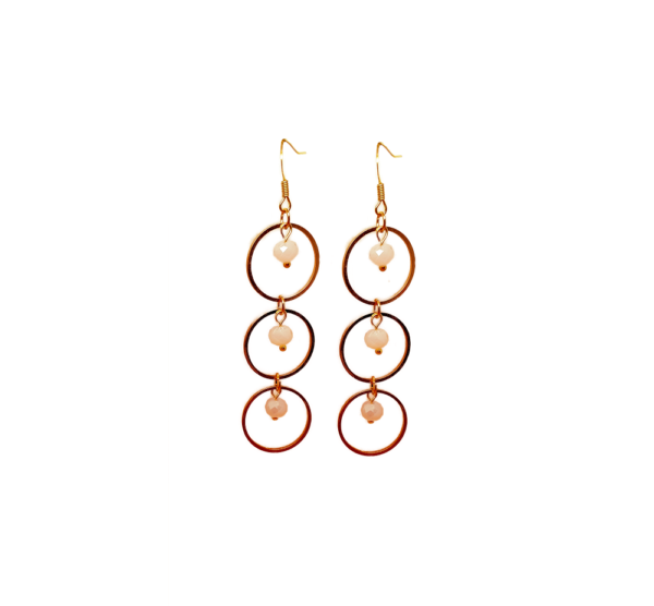 Boucles d'oreilles pendantes trois anneaux