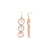 Boucles d'oreilles pendantes trois anneaux dorés - Circles – Image 2