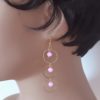 Boucles d'oreilles pendantes trois anneaux dorés - Circles – Image 3