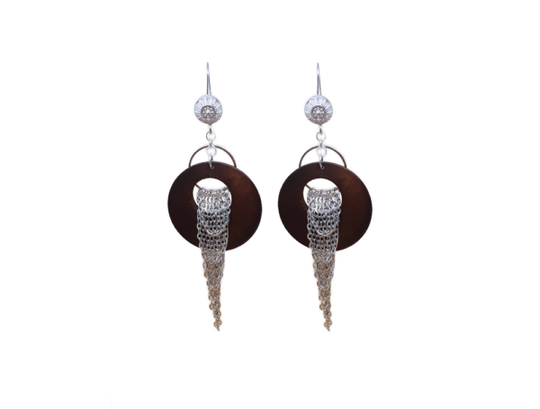 Boucles d'oreilles pendantes Bois