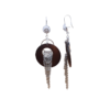Boucles d'oreilles pendantes Bois et acier- Swing – Image 2