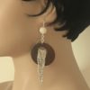 Boucles d'oreilles pendantes Bois et acier- Swing – Image 3