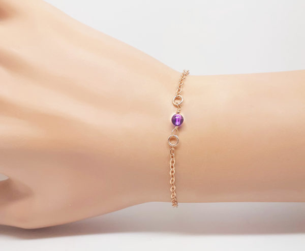 Bracelet chaine perle semi-précieuse - Lola – Image 4