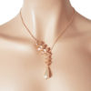 Collier fleur orchidée dorée - Flower fall – Image 4
