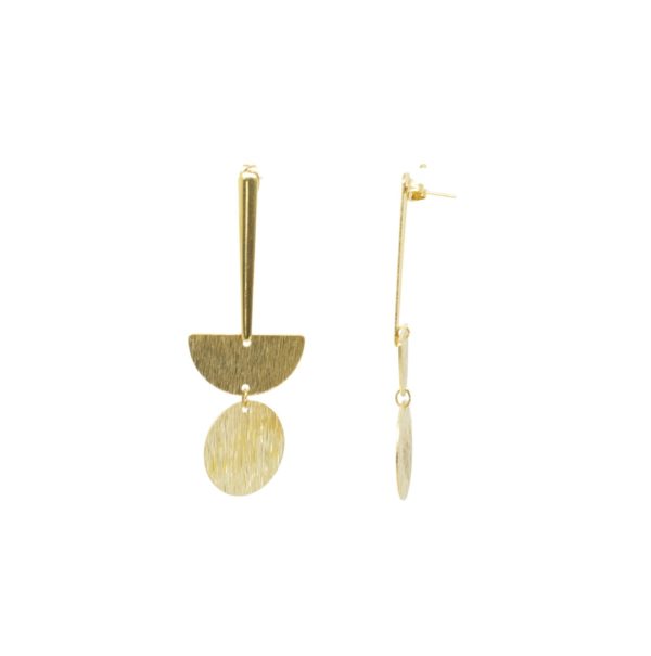Boucles d'oreilles puces pendantes - Paola – Image 2
