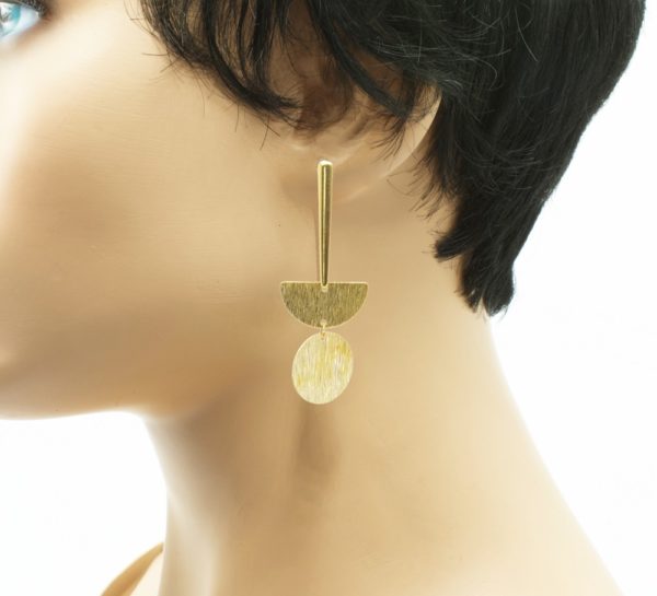 Boucles d'oreilles puces pendantes - Paola – Image 3